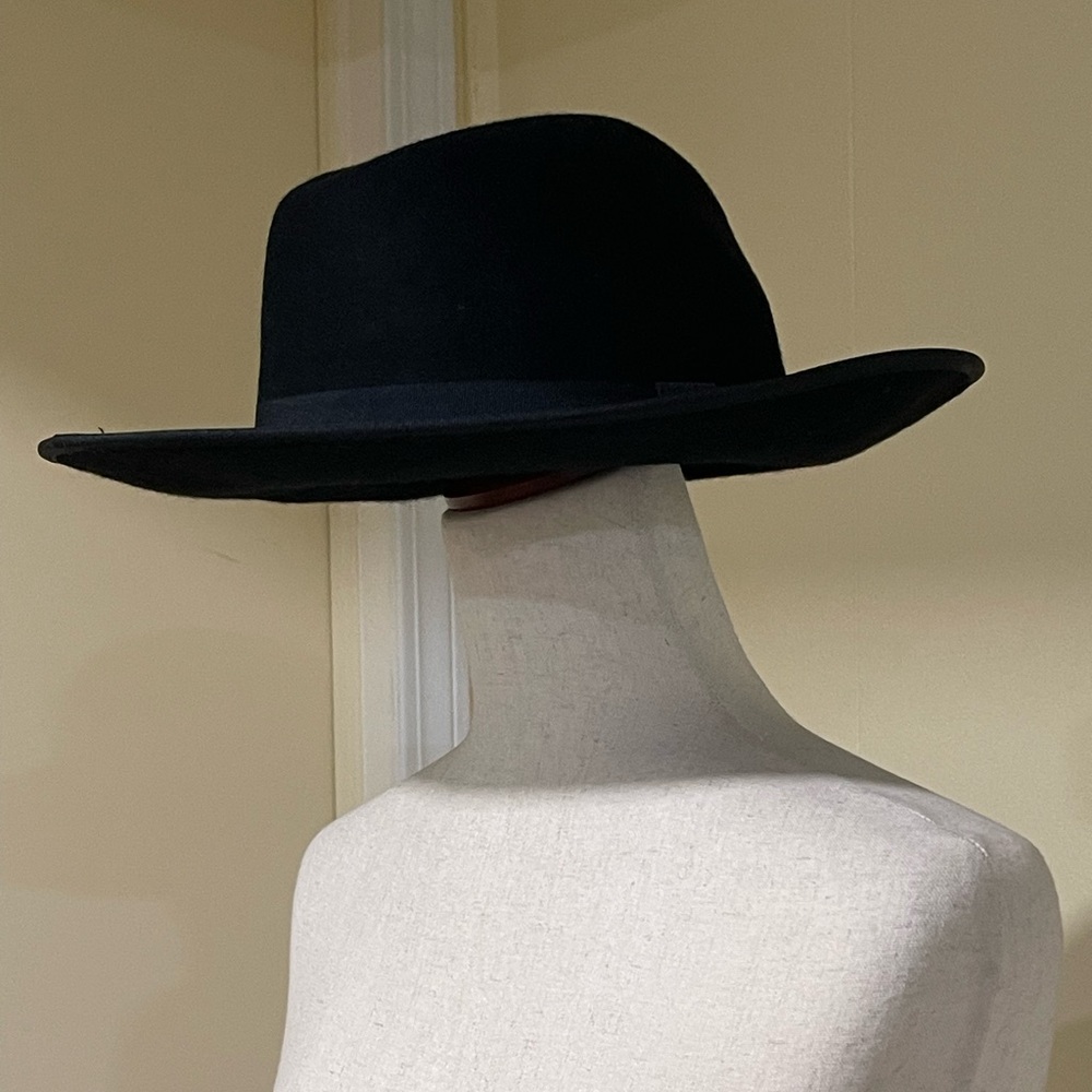 Vintage Elizabeth And James Wool Fedora Hat Women’s Black Retro Classic One Size